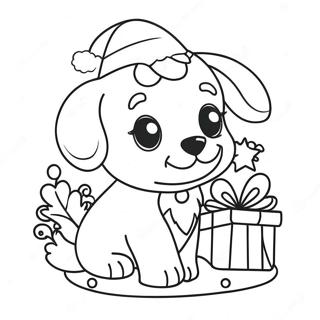 Christmas Puppy Coloring Page 23241-18676