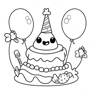 Happy 2nd Birthday Coloring Page 23251-18678