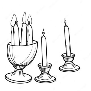 Shabbos Candle Lighting Coloring Page 23271-18690