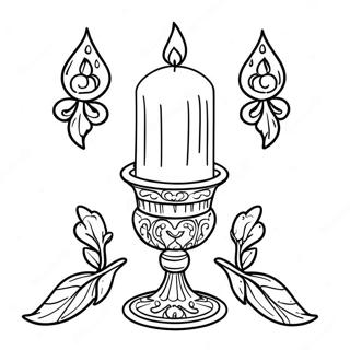 Shabbos Candle Lighting Coloring Page 23271-18691