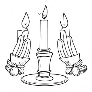 Shabbos Candle Lighting Coloring Page 23271-18692