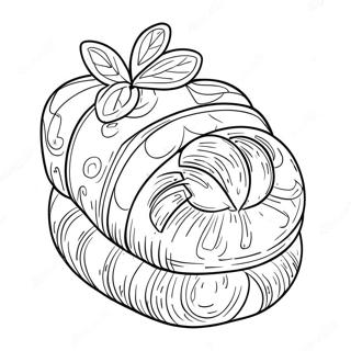 Shabbos Challah Bread Coloring Page 23272-18698