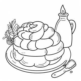 Shabbos Challah Bread Coloring Page 23272-18700