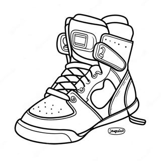 Cool Sneaker Design Coloring Page 232-189