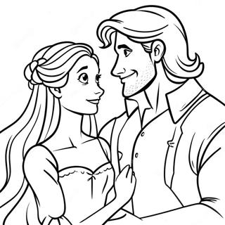 Rapunzel And Flynn Coloring Pages