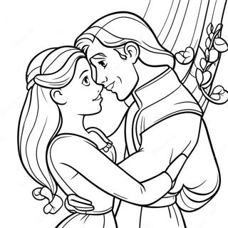 Rapunzel And Flynn Romantic Coloring Page 23301-18719