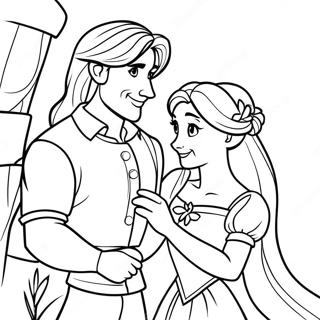 Rapunzel And Flynn Romantic Coloring Page 23301-18720