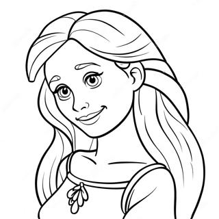 Rapunzel With Long Hair Coloring Page 23302-18721