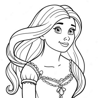 Rapunzel With Long Hair Coloring Page 23302-18722