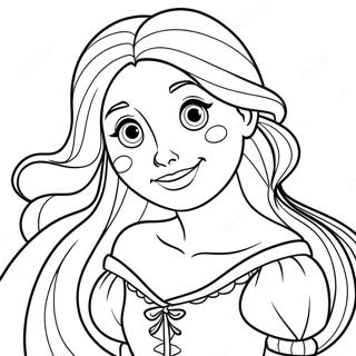 Rapunzel With Long Hair Coloring Page 23302-18723