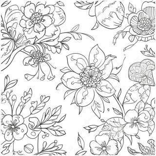 Chinoiserie Floral Patterns Coloring Page 23311-18731