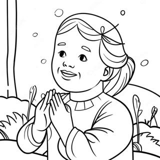 Joyful Prayer Coloring Page 2332-1910