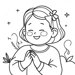 Joyful Prayer Coloring Page 2332-1912