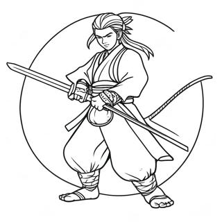 Tengen Uzui With His Nichirin Blade Coloring Page 23332-18753