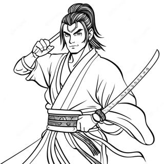 Tengen Uzui With His Nichirin Blade Coloring Page 23332-18754