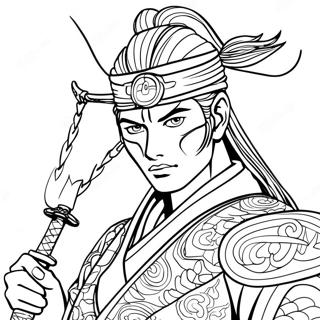 Tengen Uzui With His Nichirin Blade Coloring Page 23332-18756