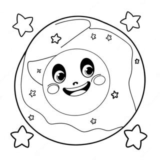 Cute Moon And Stars Coloring Page 23352-18762