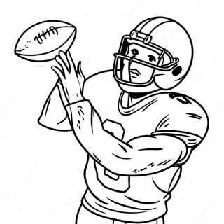 Aj Brown Catching A Pass Coloring Page 23362-18772