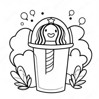 Starbucks Kawaii Coloring Page 23371-18775