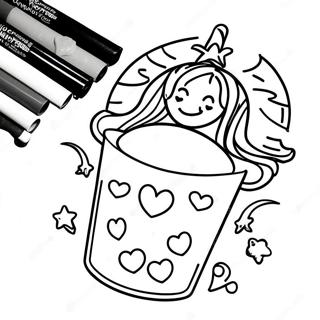 Cute Starbucks Coffee Cup Coloring Page 23372-18785