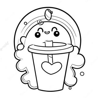 Cute Starbucks Coffee Cup Coloring Page 23372-18787