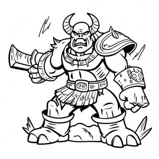 Ork Warboss In Battle Coloring Page 23382-18783