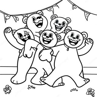 Grateful Dead Dancing Bears Coloring Page 23392-18794