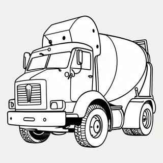 Cement Truck Coloring Pages