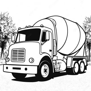 Cement Truck Coloring Page 23401-18799