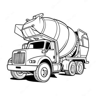 Construction Cement Truck Coloring Page 23402-18810