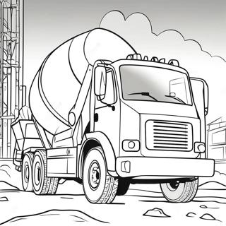 Construction Cement Truck Coloring Page 23402-18811