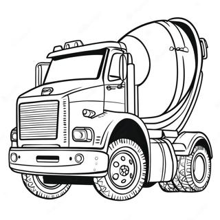 Construction Cement Truck Coloring Page 23402-18812