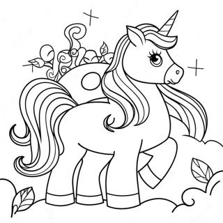 Enchanting Unicorns Coloring Page 2342-1917