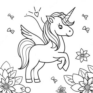 Enchanting Unicorns Coloring Page 2342-1918