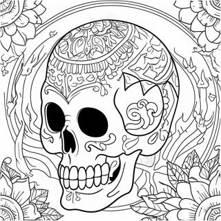 Scary Skull Coloring Pages