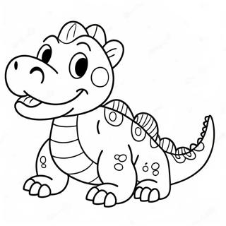 Cute Cartoon Crocodile Coloring Page 23492-18874