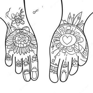 Colorful Hands And Feet Coloring Page 23502-18885