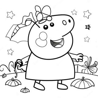 Peppa Pig Halloween Coloring Page 23521-18895