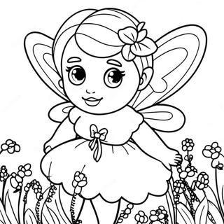 Charming Lavender Fairy Coloring Page 23532-18909