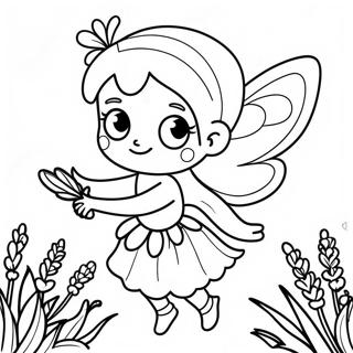 Charming Lavender Fairy Coloring Page 23532-18910