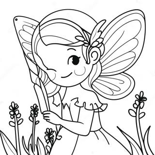 Charming Lavender Fairy Coloring Page 23532-18911