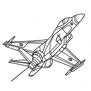 F18 Fighter Jet Coloring Page 23541-18905