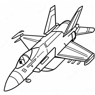 F18 Fighter Jet Coloring Page 23541-18908