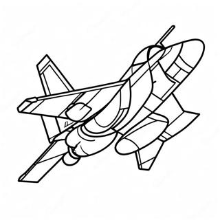 F18 Fighter Jet In Action Coloring Page 23542-18914