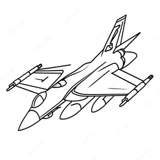 F18 Fighter Jet In Action Coloring Page 23542-18915