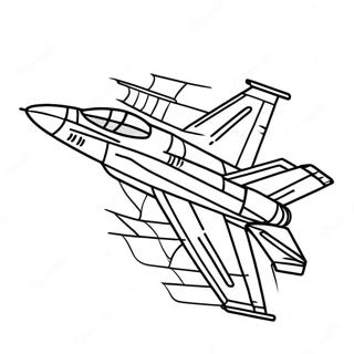 F18 Fighter Jet In Action Coloring Page 23542-18916