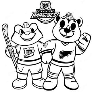 Colorful Nhl Team Mascots Coloring Page 23562-18932