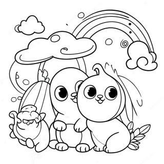 Colorful Rainbow Friends Lookies Coloring Page 23572-18939