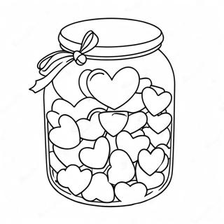 Colorful Candy Hearts In A Jar Coloring Page 23592-18953