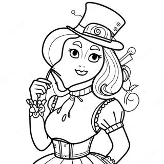 Alice In Steampunk Outfit Coloring Page 23602-18967